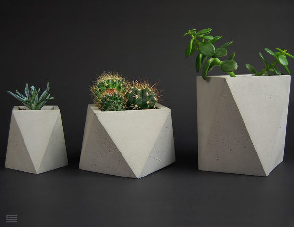 concrete pots
