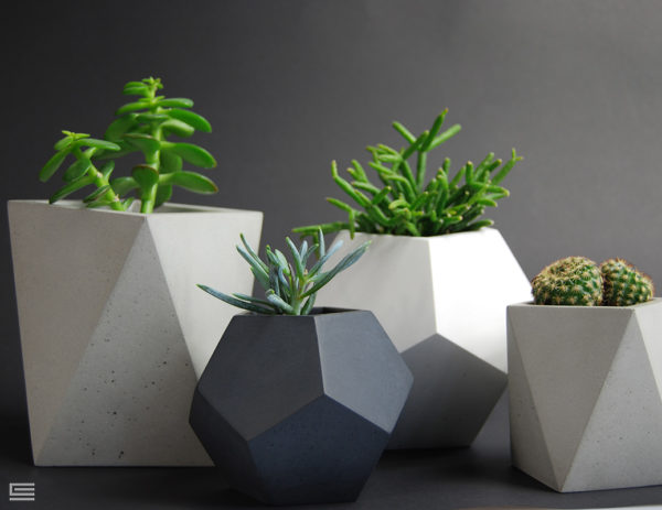 concrete pots