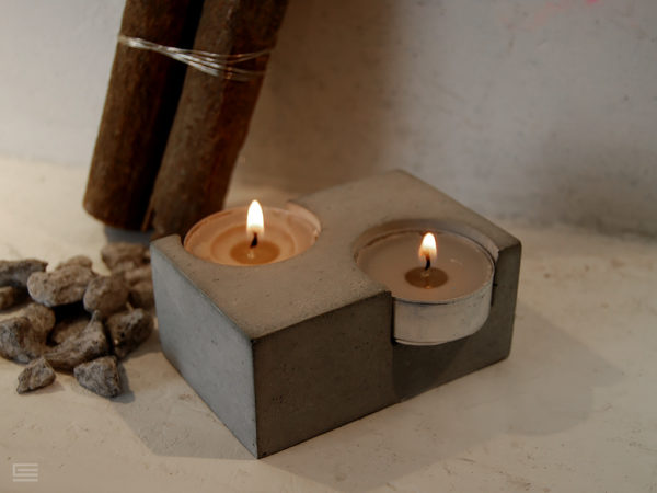 concrete candle holder